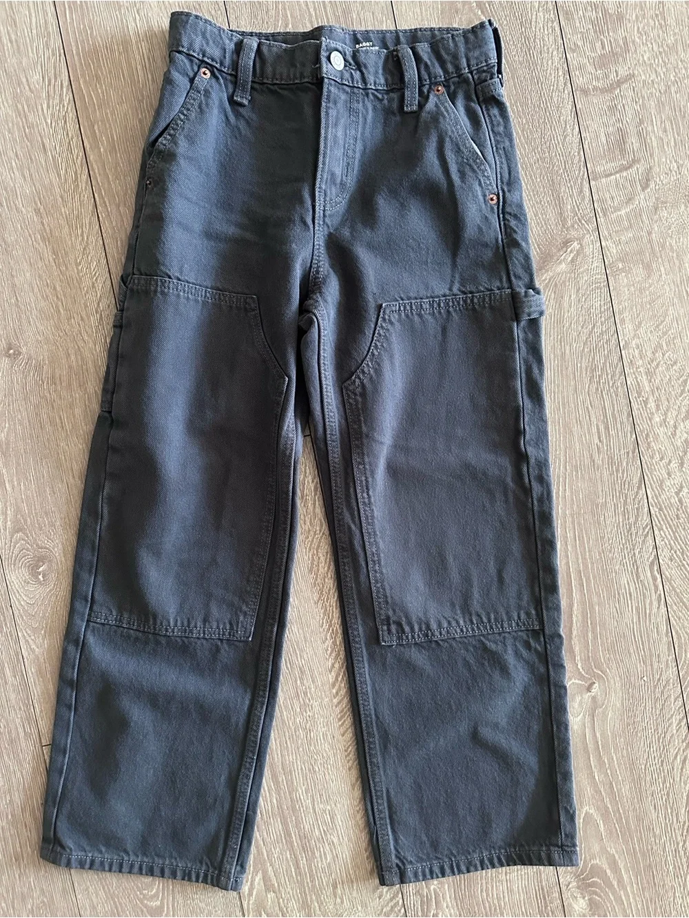 Baggy Cargo Workwear Dark Gray Kids Carpenter Jeans